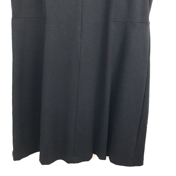 Reitman's Plus Size 2X Sheath Dress in Black Ponte Knit, Short Sleeves - Picture 6 of 9